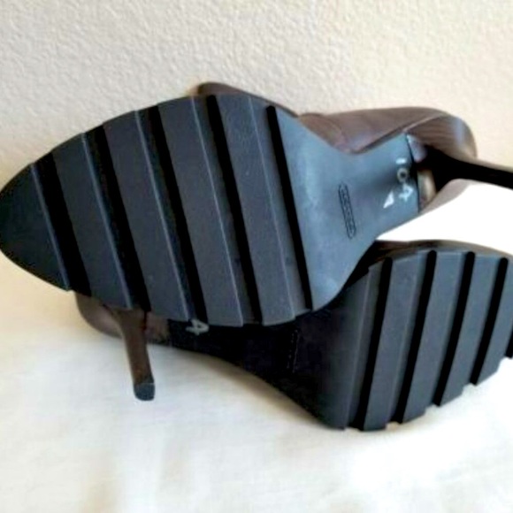 BLACK FRIDAY 35% SALE! Coach Thelma Espresso Brown Leather Mid Calf Boots 8 Wmns - Picture 6 of 8